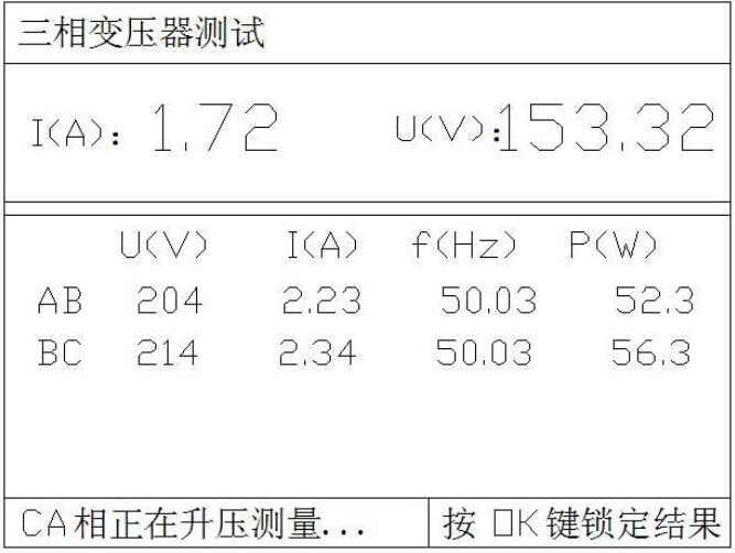 三相测量过程