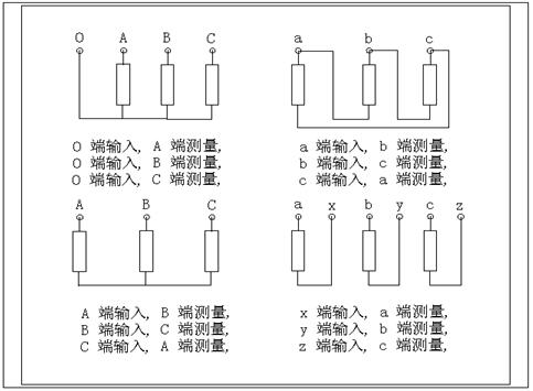 变压器的几种常用检测接线方式 变压器的几种常用检测接线方式